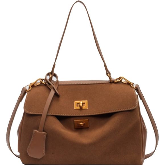 Crossbody Bags Brown Top Handle Purses Quilted Cross Body :< - Picture 1 of 7